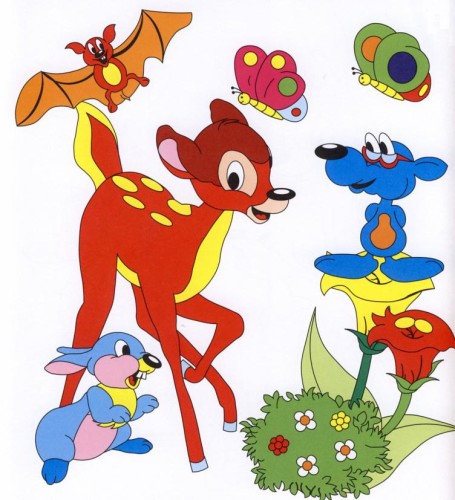 immagine colora fiaba bambi da colorare