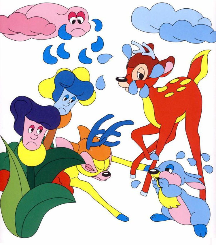 immagine colora fiaba bambi da colorare