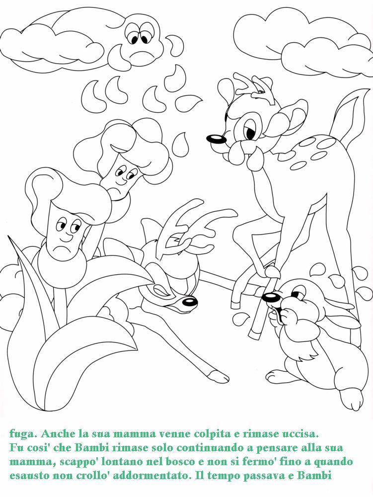 immagine colora fiaba bambi da colorare