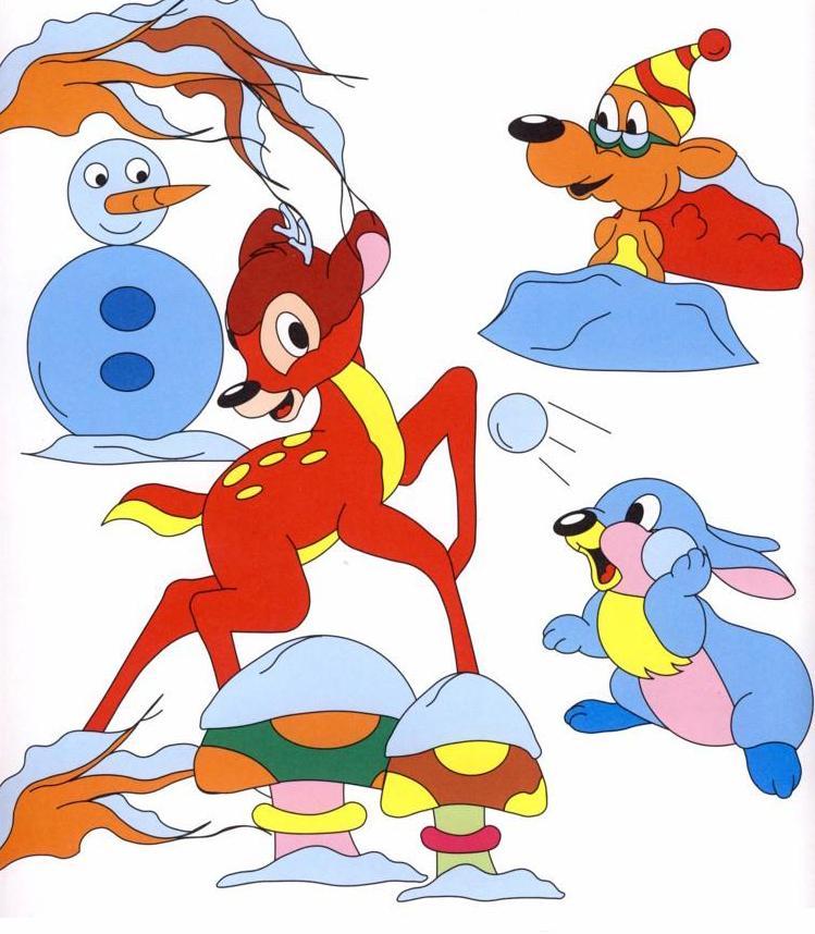 immagine colora fiaba bambi da colorare