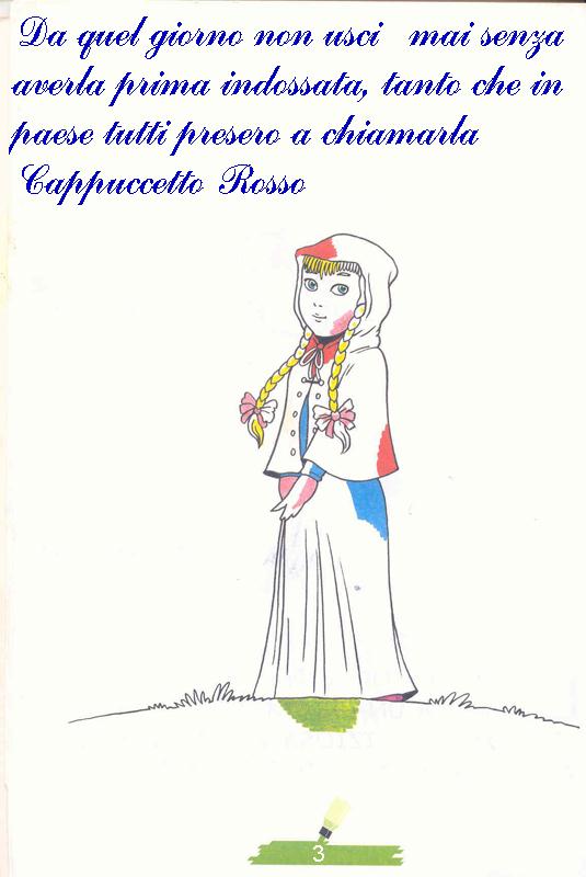 immagine colora fiaba cappuccetto rosso da colorare