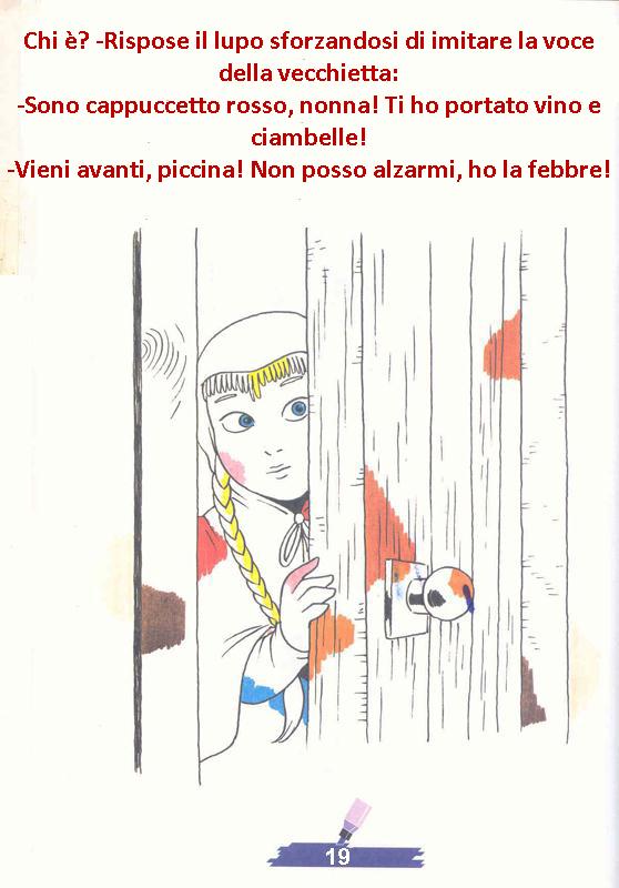 immagine colora fiaba cappuccetto rosso da colorare