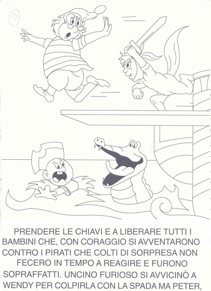 immagine colora fiaba peter pan da colorare