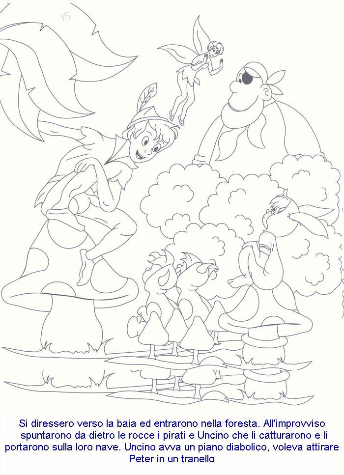 immagine colora fiaba peter pan da colorare
