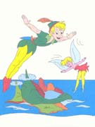 immagine colora fiaba peter pan da colorare