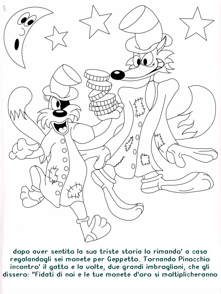 immagine colora fiaba pinocchio da colorare