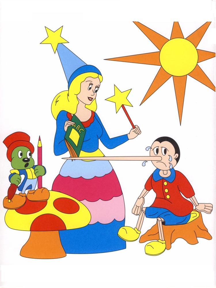 immagine colora fiaba pinocchio da colorare
