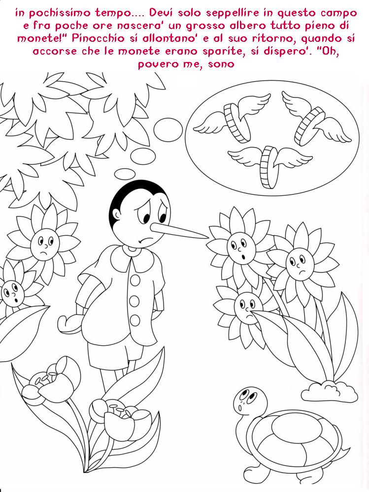 immagine colora fiaba pinocchio da colorare