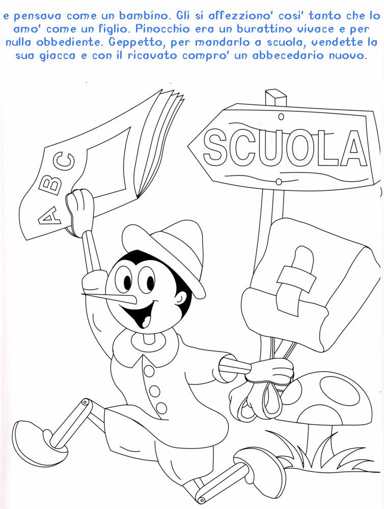 immagine colora fiaba pinocchio da colorare