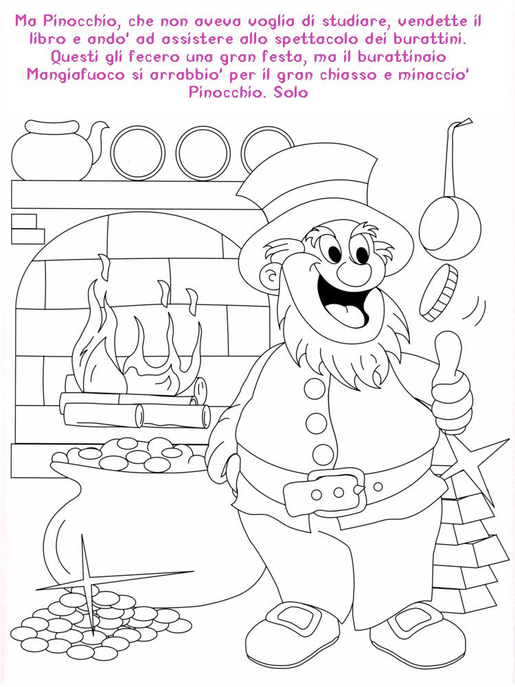 immagine colora fiaba pinocchio da colorare
