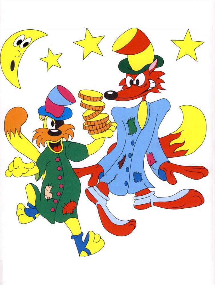 immagine colora fiaba pinocchio da colorare