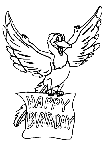 immagine compleanno da colorare