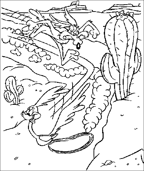 immagine coyote bip bip da colorare