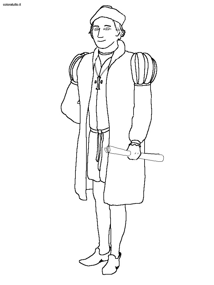 immagine cristoforo colombo da colorare