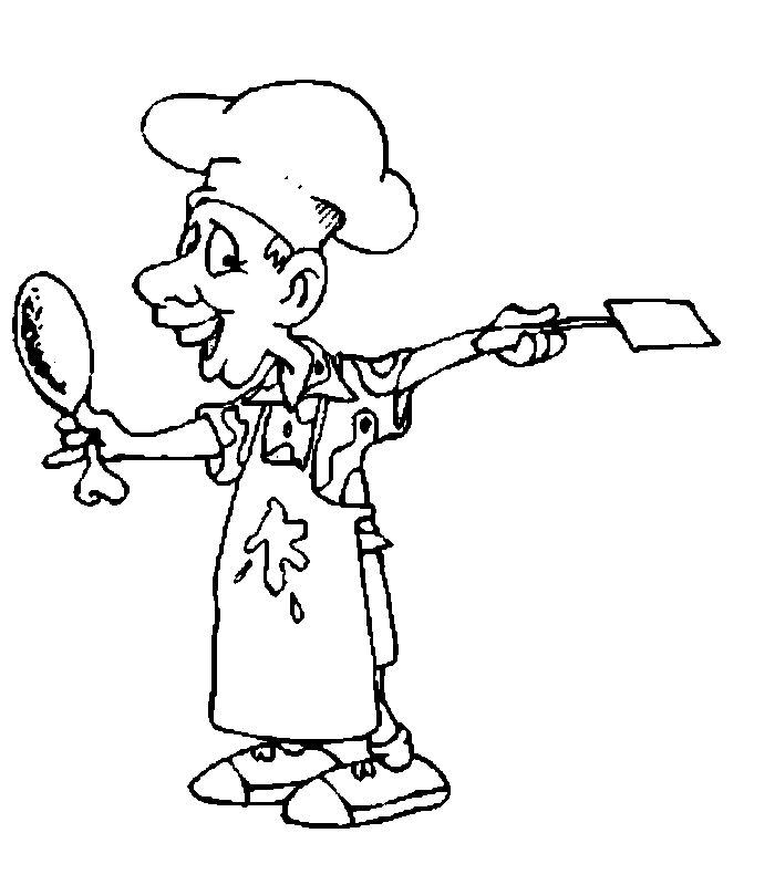 immagine cuoco da colorare