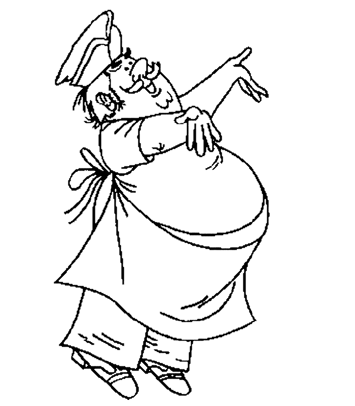 immagine cuoco da colorare