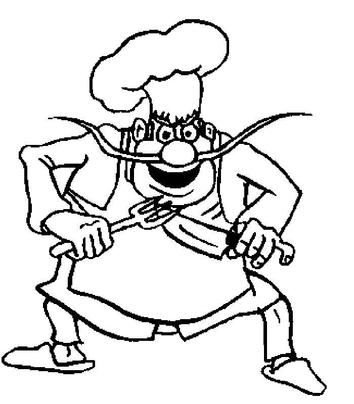 immagine cuoco da colorare
