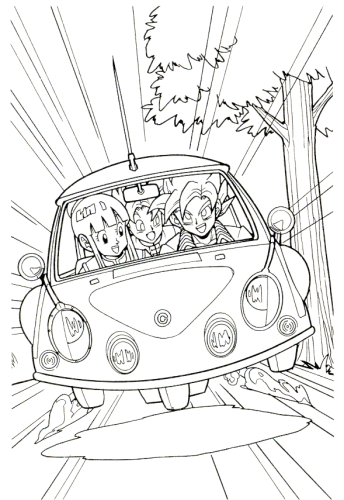 immagine dragon ball z da colorare