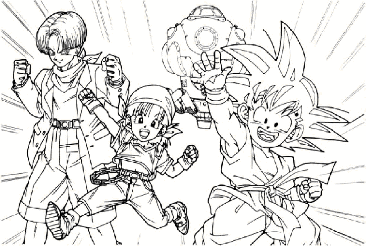 immagine dragon ball z da colorare