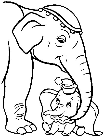 immagine dumbo da colorare