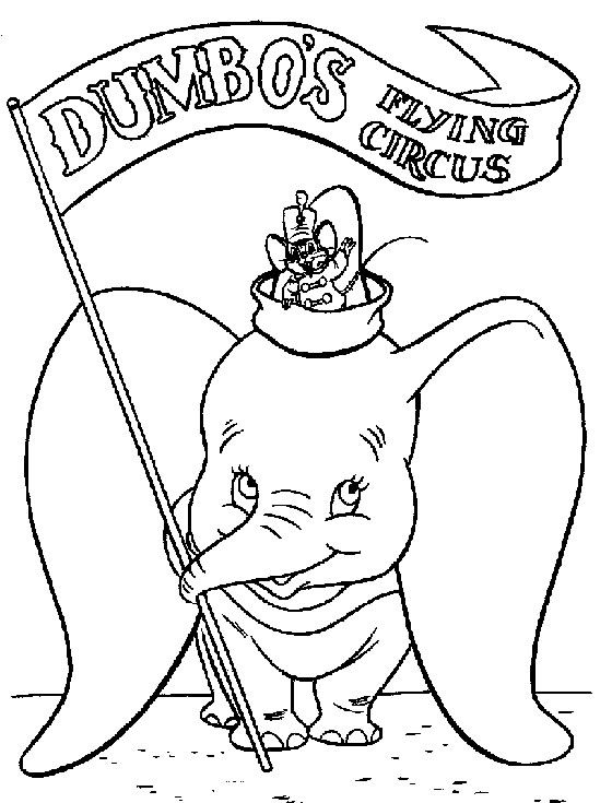 immagine dumbo da colorare