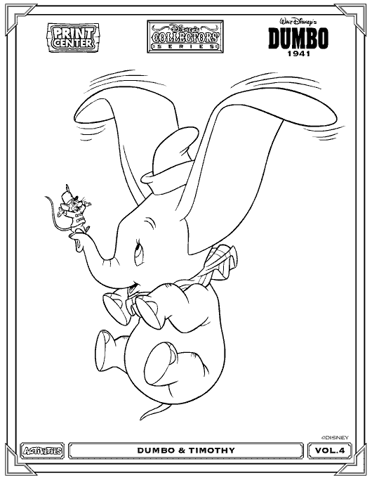 immagine dumbo da colorare