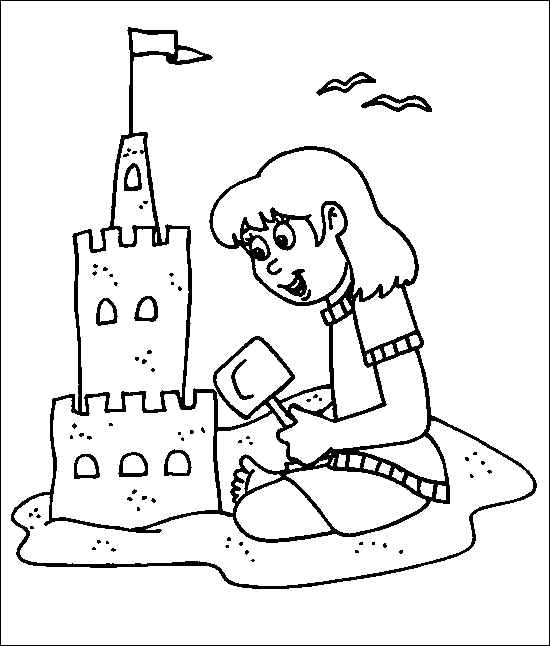 immagine estate da colorare