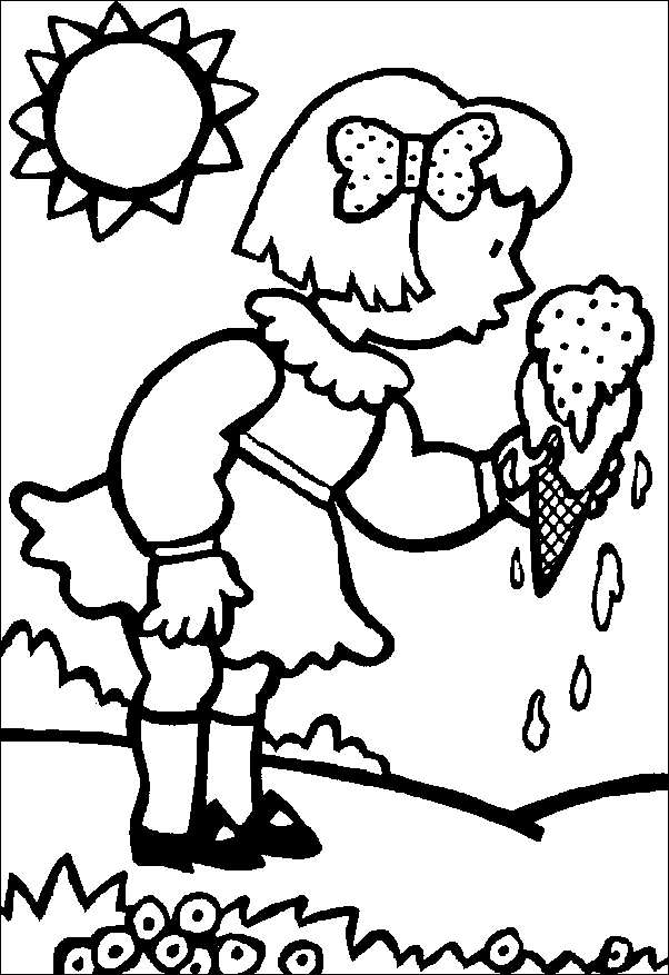 immagine estate da colorare