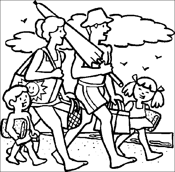 immagine estate da colorare