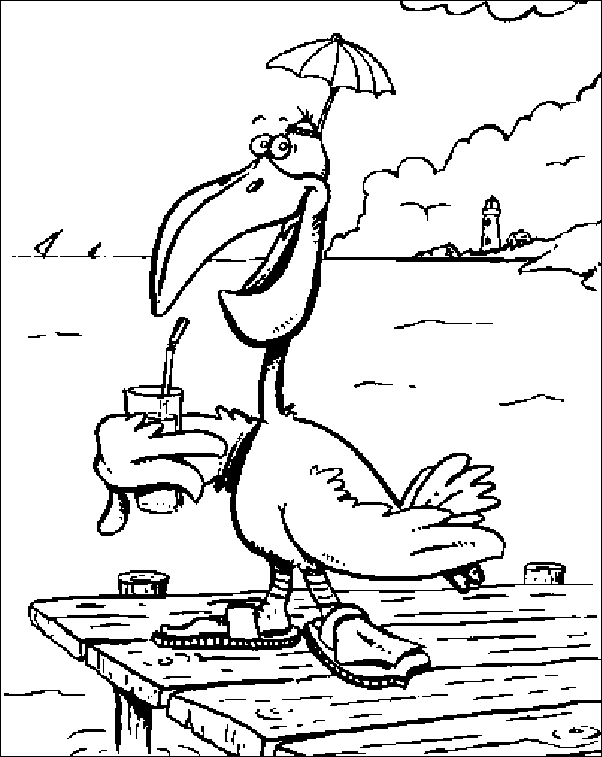 immagine estate da colorare