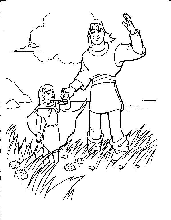 immagine excalibur da colorare