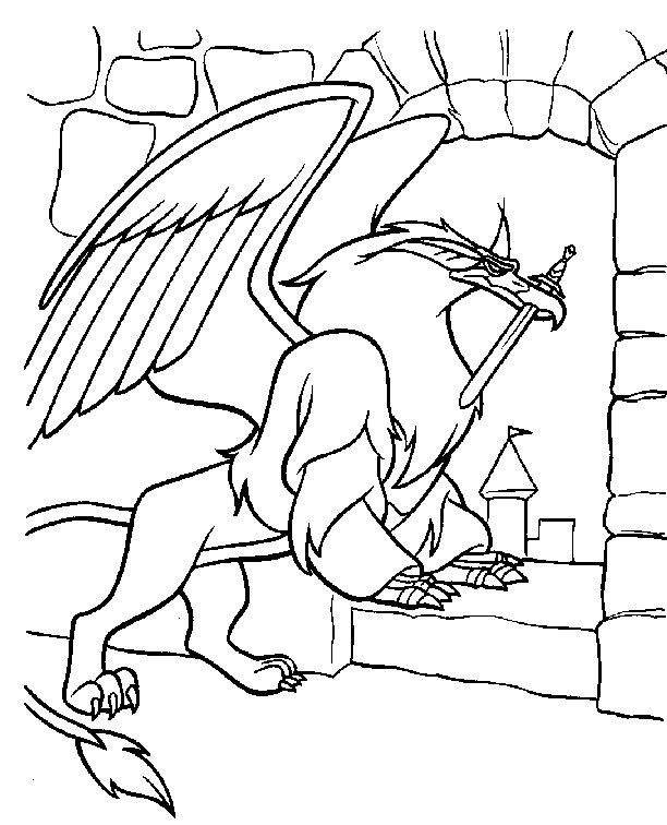 immagine excalibur da colorare