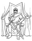 immagine excalibur da colorare