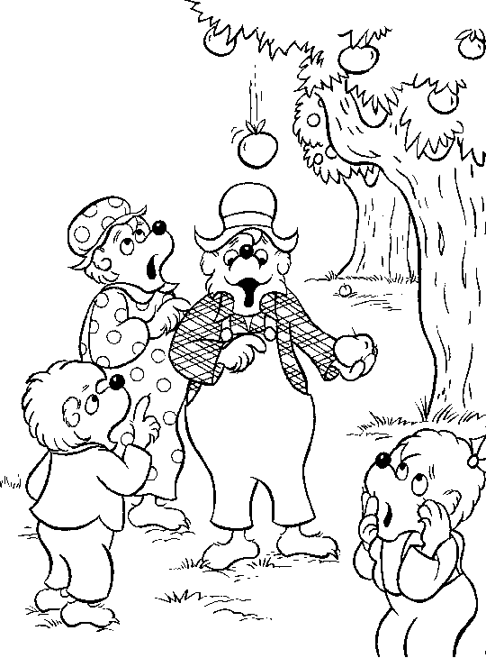 immagine famiglia berenstain da colorare