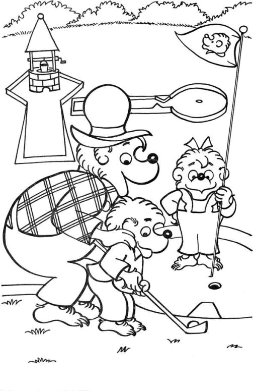 immagine famiglia berenstain da colorare