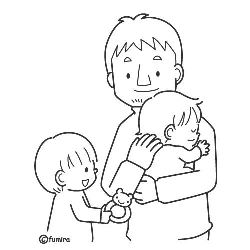 immagine famiglia da colorare
