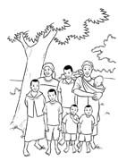 immagine famiglia da colorare