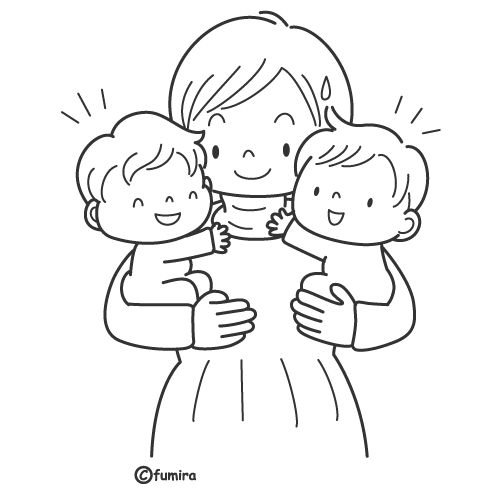 immagine famiglia da colorare