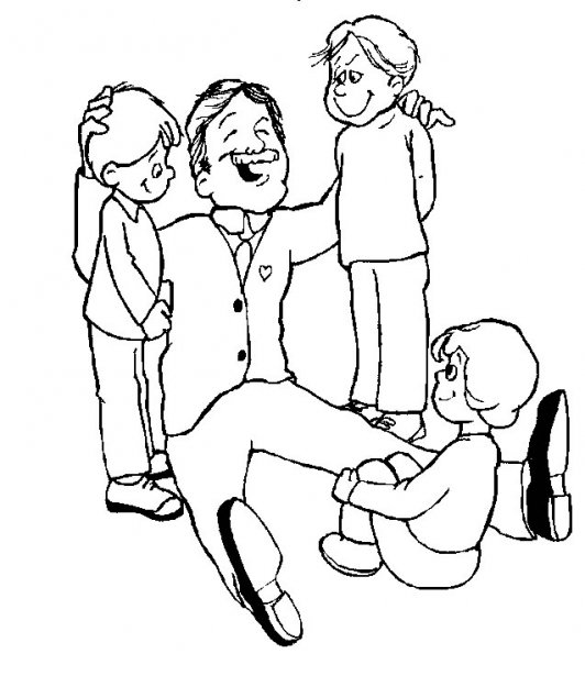 immagine famiglia da colorare