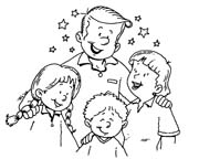 immagine famiglia da colorare