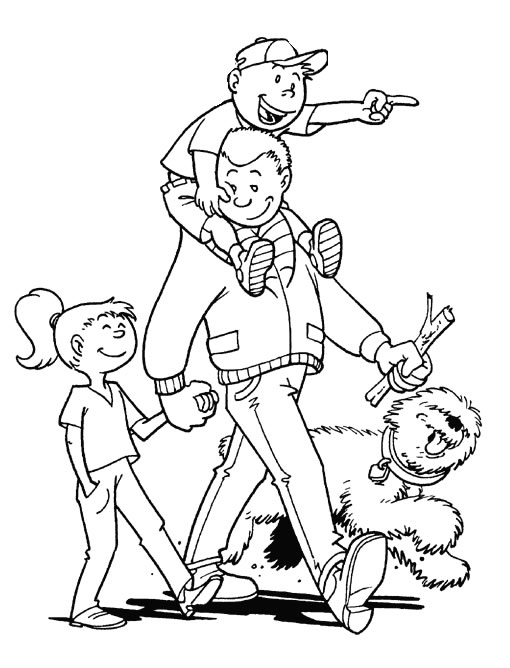 immagine festa papa da colorare