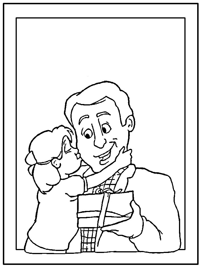 immagine festa papa da colorare