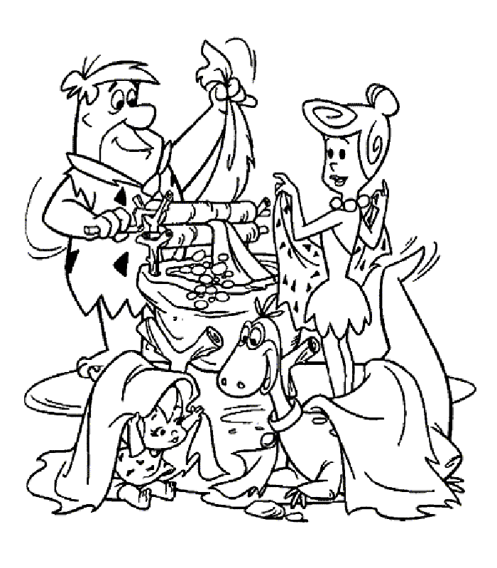 immagine flintstones da colorare