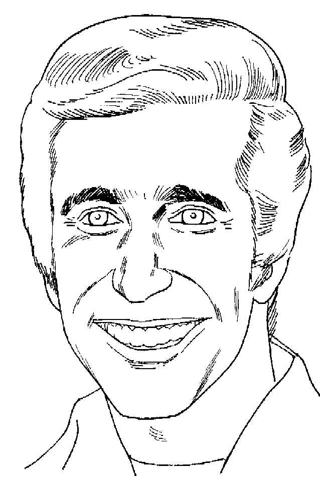 immagine fonzie da colorare