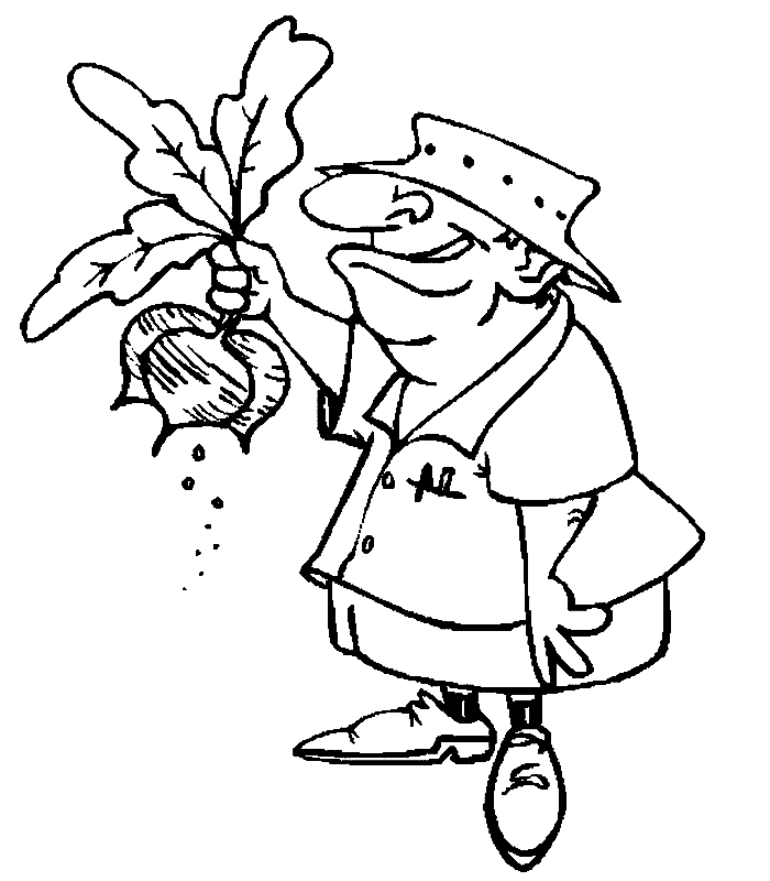 immagine giardiniere da colorare