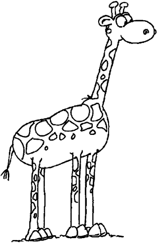 immagine giraffa da colorare