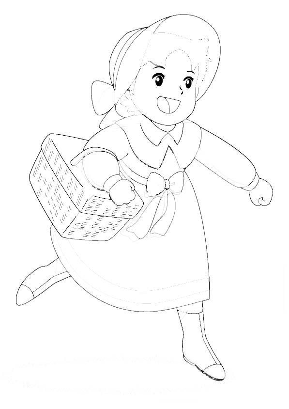 immagine heidi da colorare