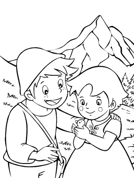 immagine heidi da colorare
