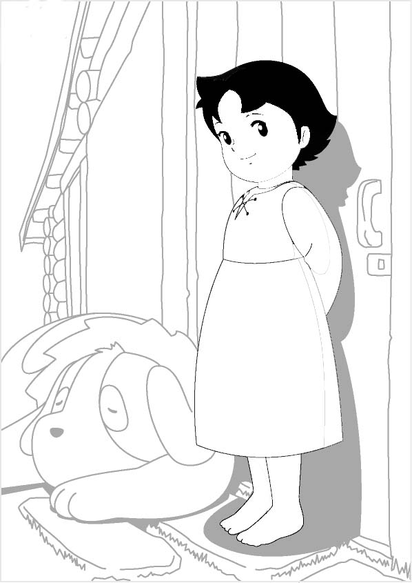 immagine heidi da colorare