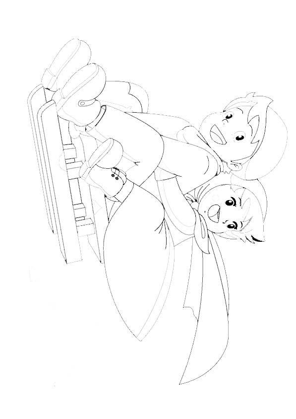 immagine heidi da colorare